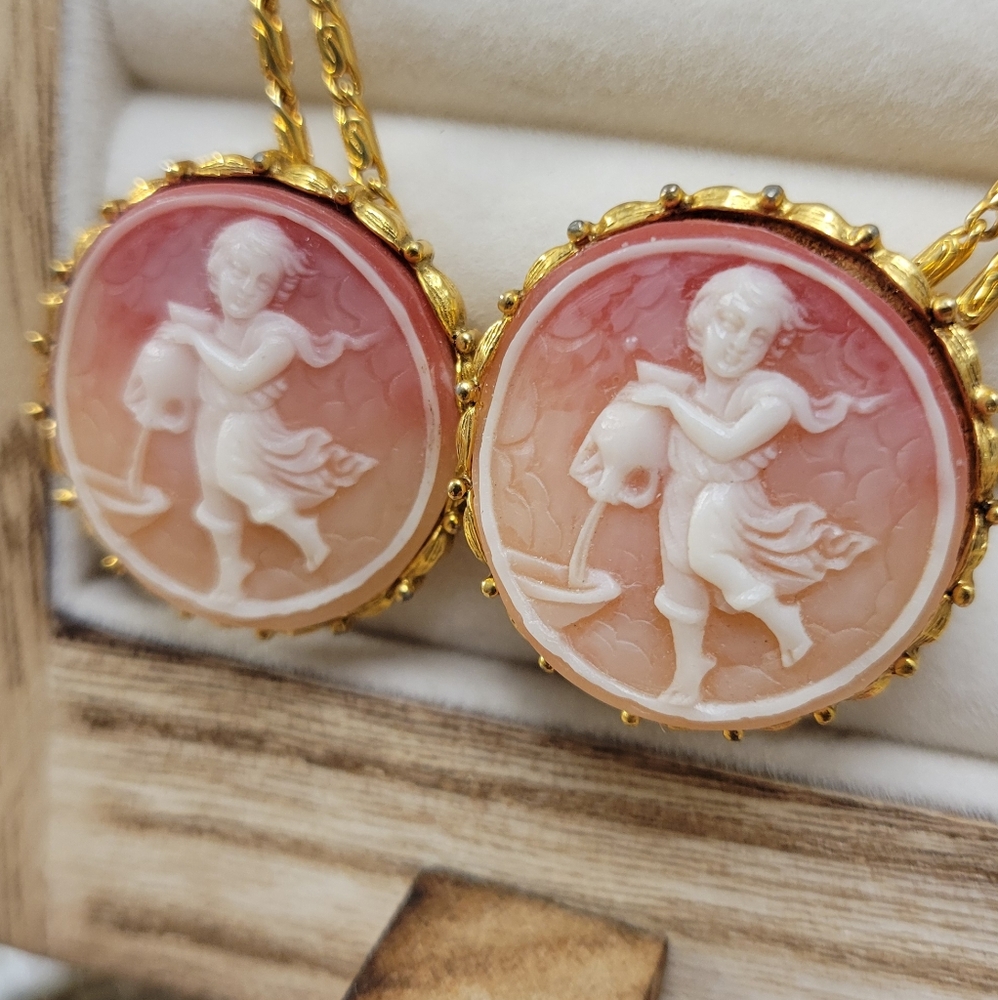 Vintage Cherub Rose Gold Men's Cufflinks